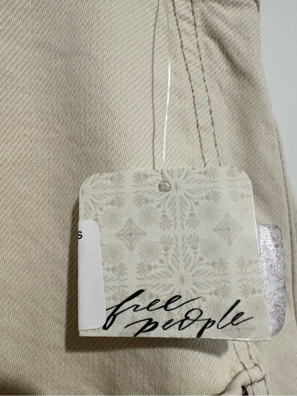 NWT Free People We The Free Good Luck Midrise Barrel Jeans in Milk Size 32 - Picture 6 of 8